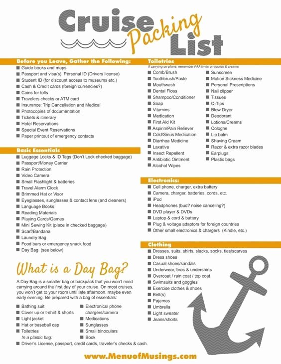 Cruise Packing List Printable Inspirational Looking for A Packing List for A Cruise to Make Sure You