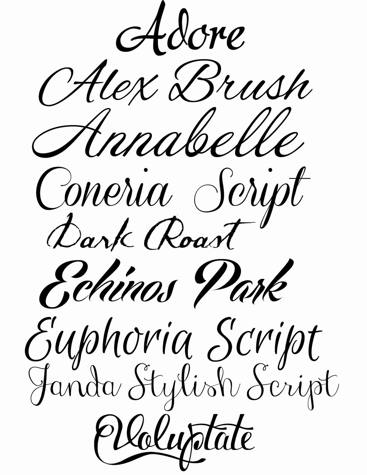 30 Cursive Handwriting Fonts Free | Example Document Template