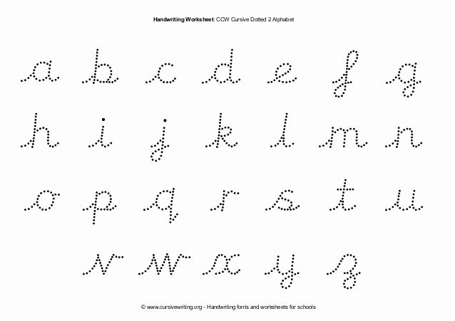 Cursive Handwriting Fonts Free Beautiful Ccw Cursive Dotted 2 Alphabet