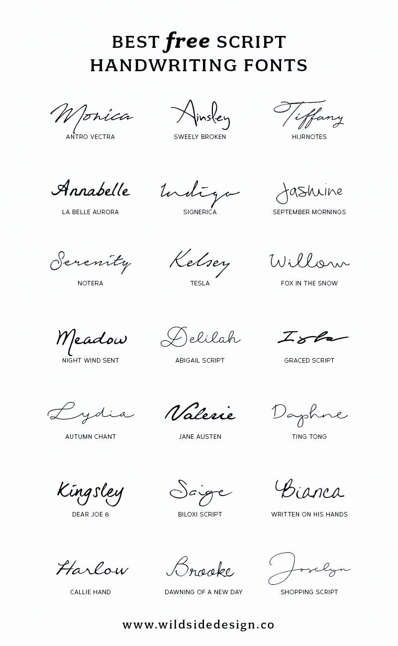 Cursive Handwriting for Tattoos Inspirational Best Free Handwriting Fonts the Web