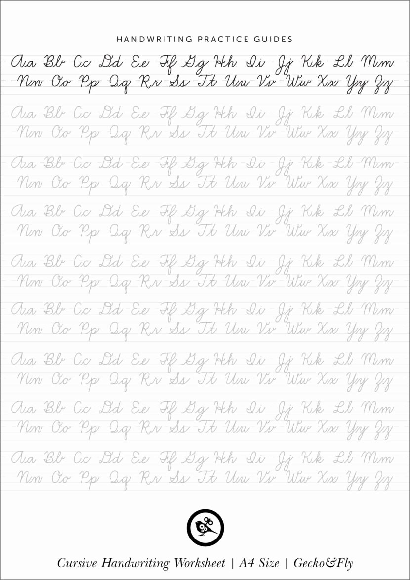 Cursive Writing Practice Sheets Unique 5 Printable Cursive Handwriting Worksheets for Beautiful
