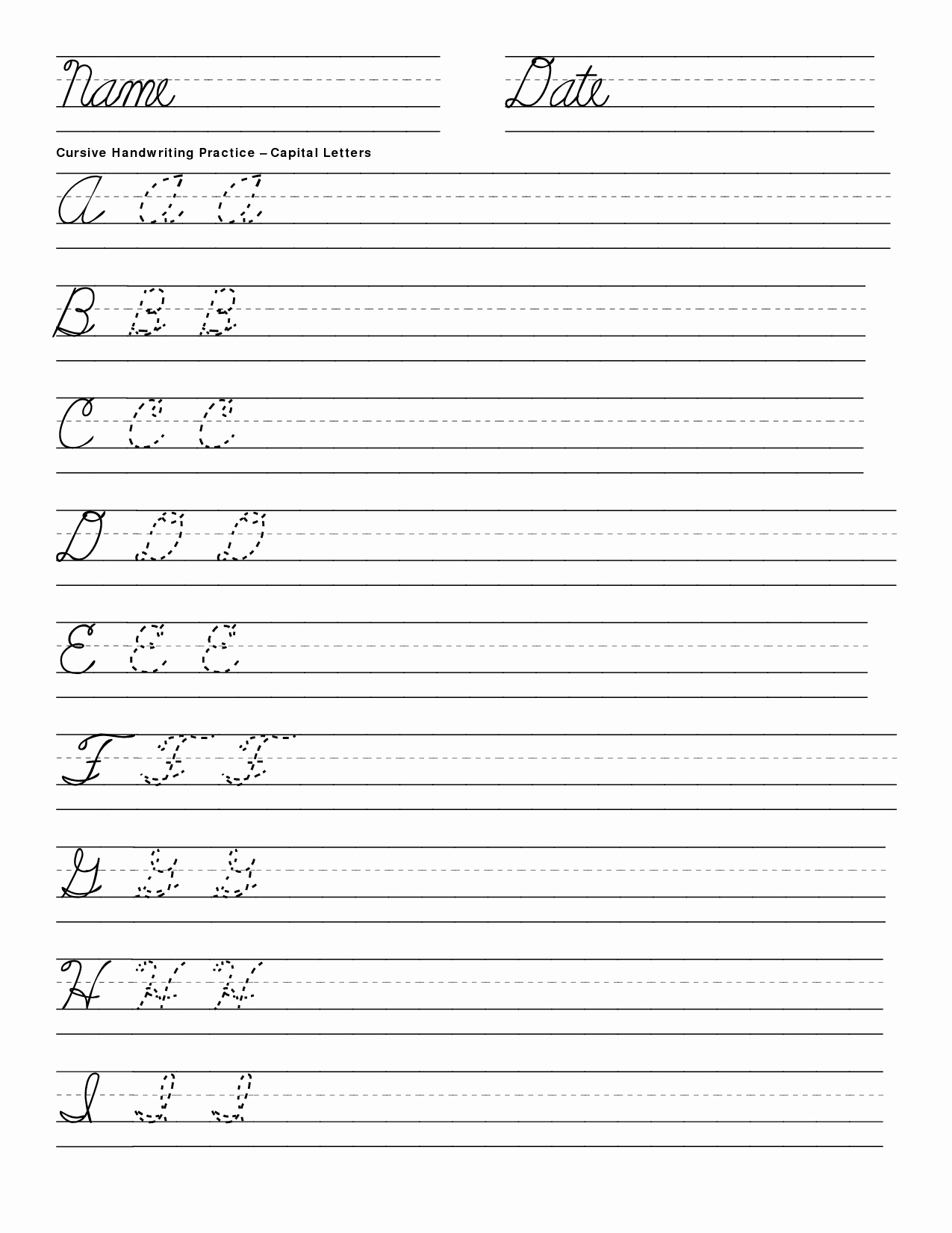 Cursive Writing Worksheet Elegant Free Printable Cursive Handwriting Practice Sheets