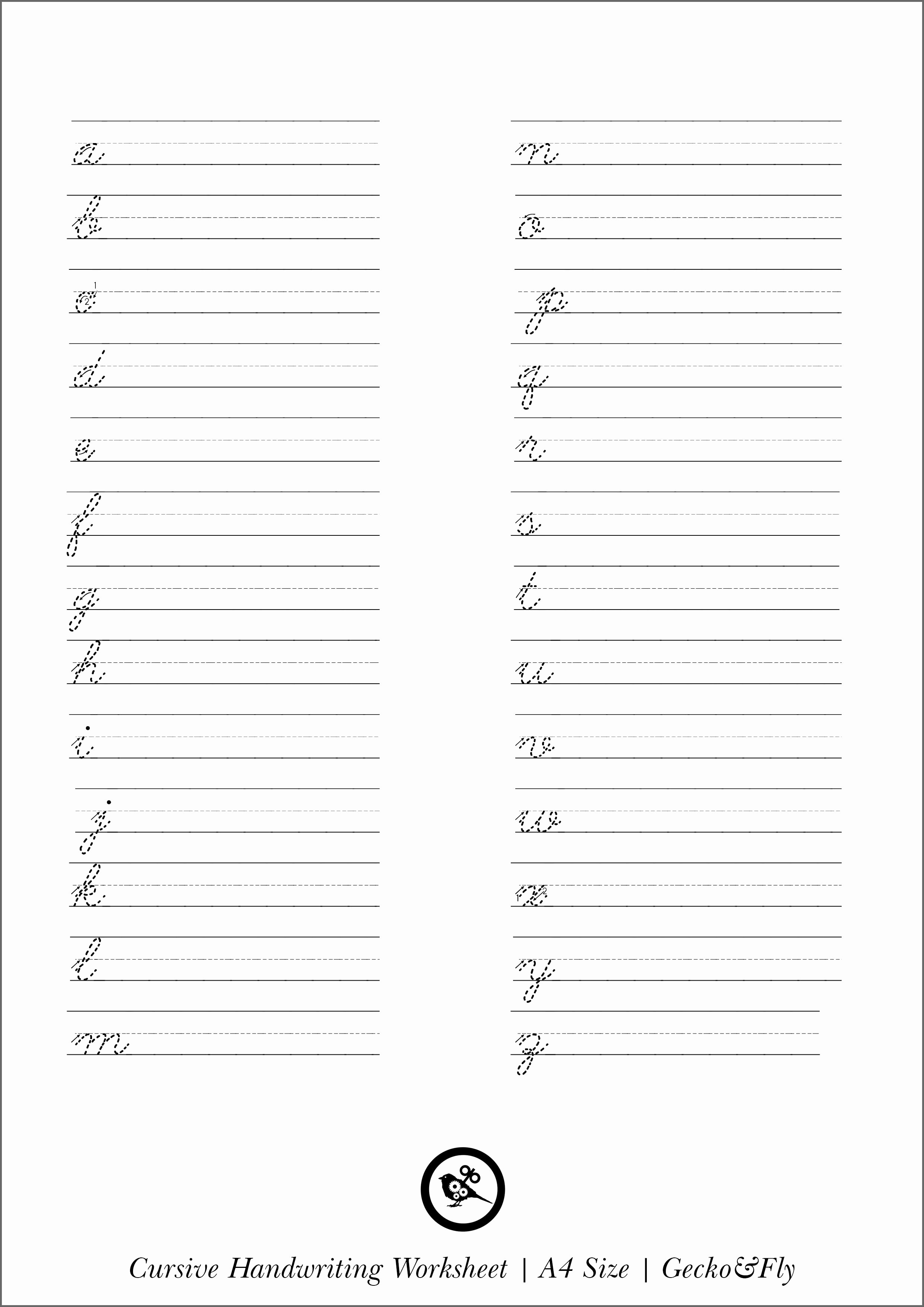 Cursive Writing Worksheet New 5 Printable Cursive Handwriting Worksheets for Beautiful