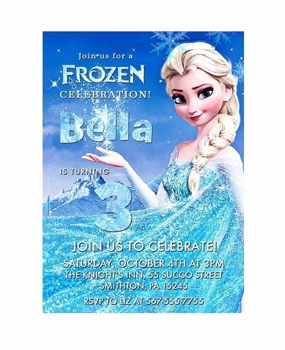 Custom Frozen Birthday Invitations Luxury Disney Frozen Birthday Party Invitation Invite Printable