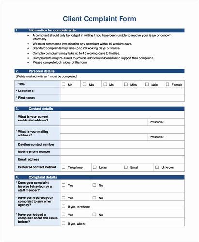 Customer Complaint Template for Excel Beautiful Travel and tourism Unit 03 Customer Care and Working