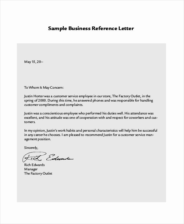 Customer Service Recommendation Letter Fresh 46 Reference Letter Examples &amp; Samples Pdf Doc