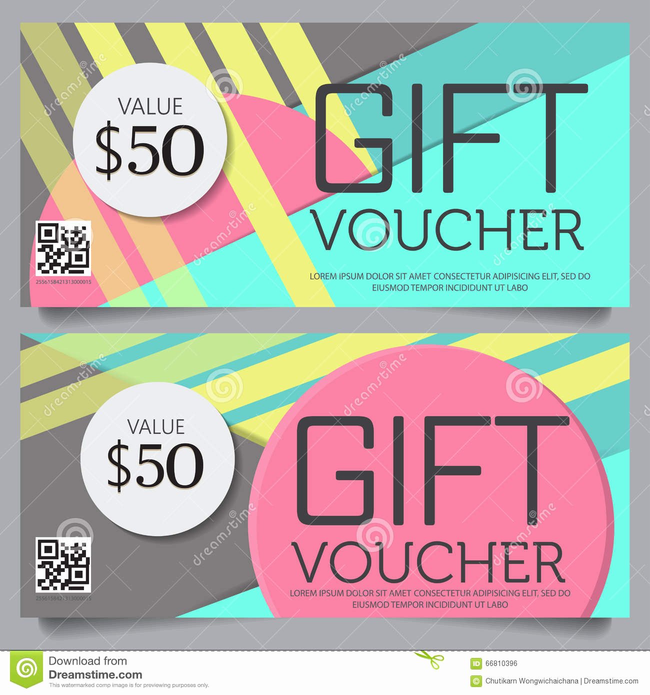 Cute Gift Certificate Template Beautiful Gift Voucher Certificate Coupon Template Stock Vector