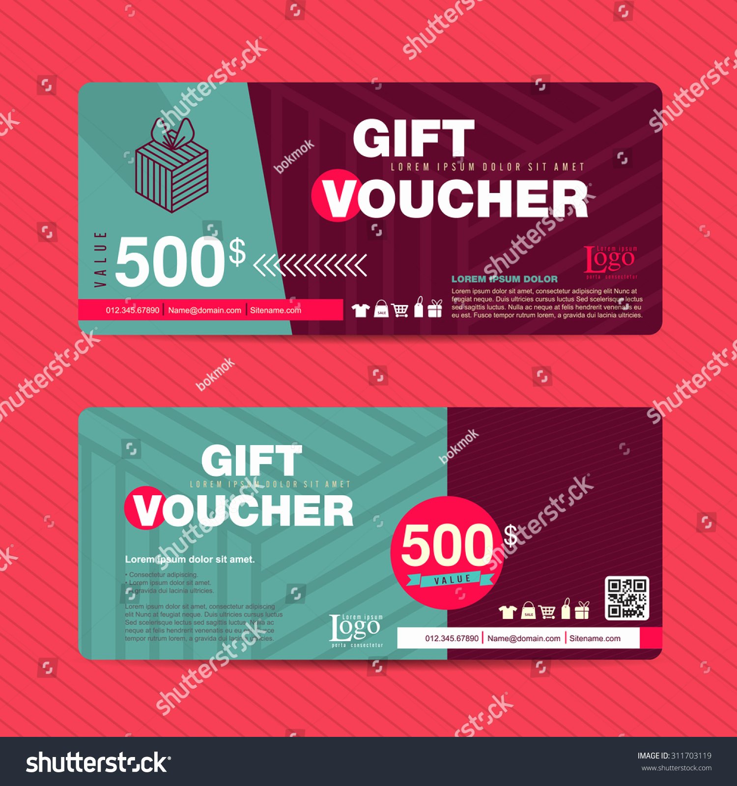 Cute Gift Certificate Template New Vector Illustration Gift Voucher Template with Colorful