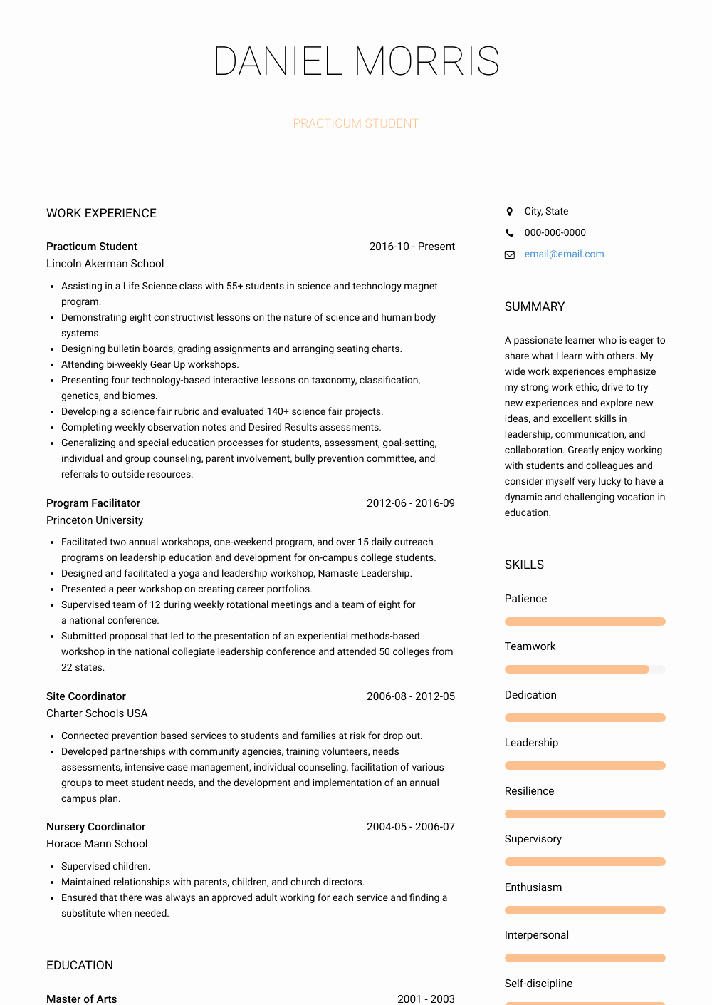 Cv Samples for Students New Practicum Student Resume Samples and Templates