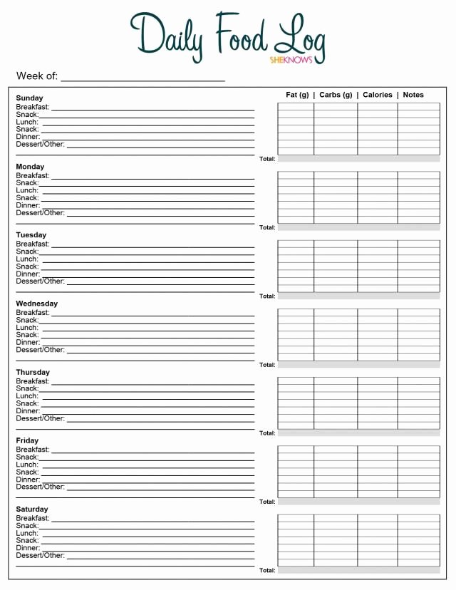 Daily Food Journal Printable Fresh Keep A Food Log for A Quicker More Effective Weight Loss