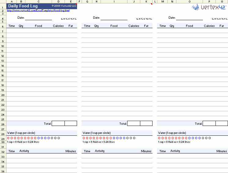 30 Daily Food Log Example Document Template