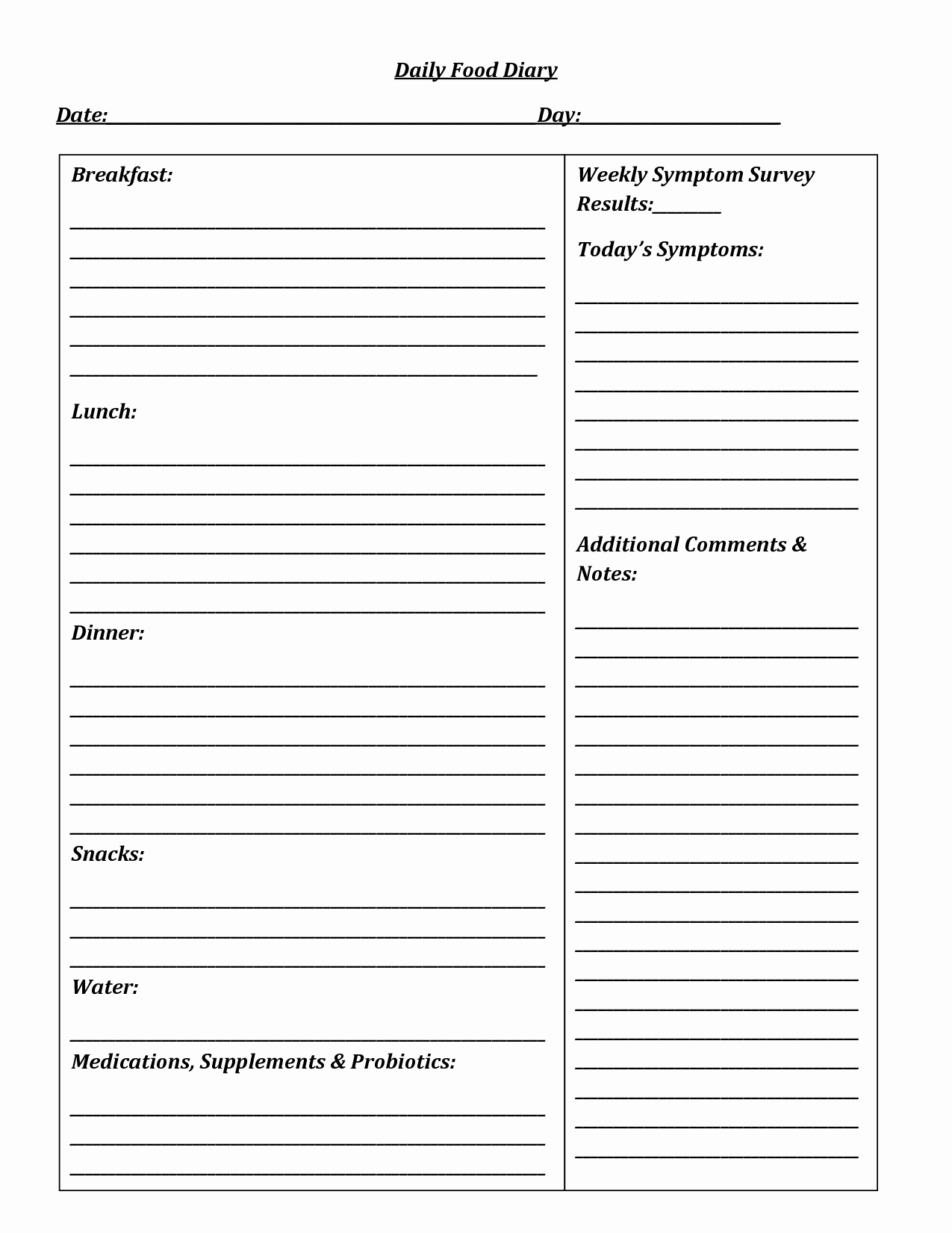 Daily Food Log New Pin On Free Printables Digitals Meal Planners Etc