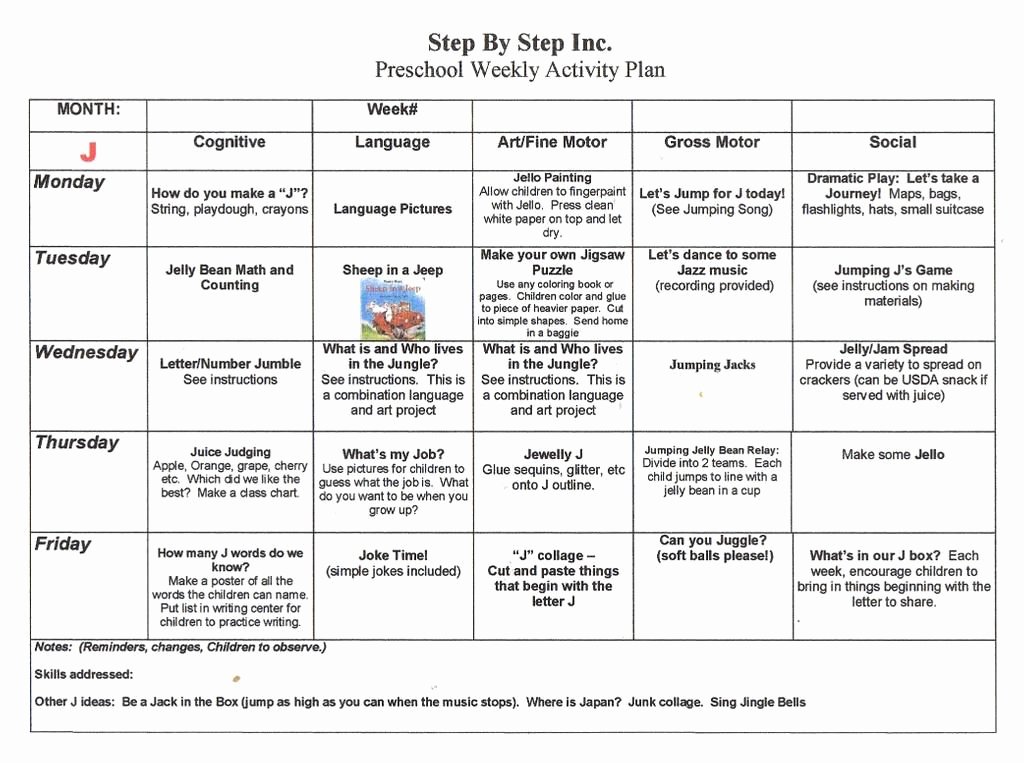 Daily Lesson Plan for Preschool Best Of Emergent Curriculum Preschool Lesson Plan Template