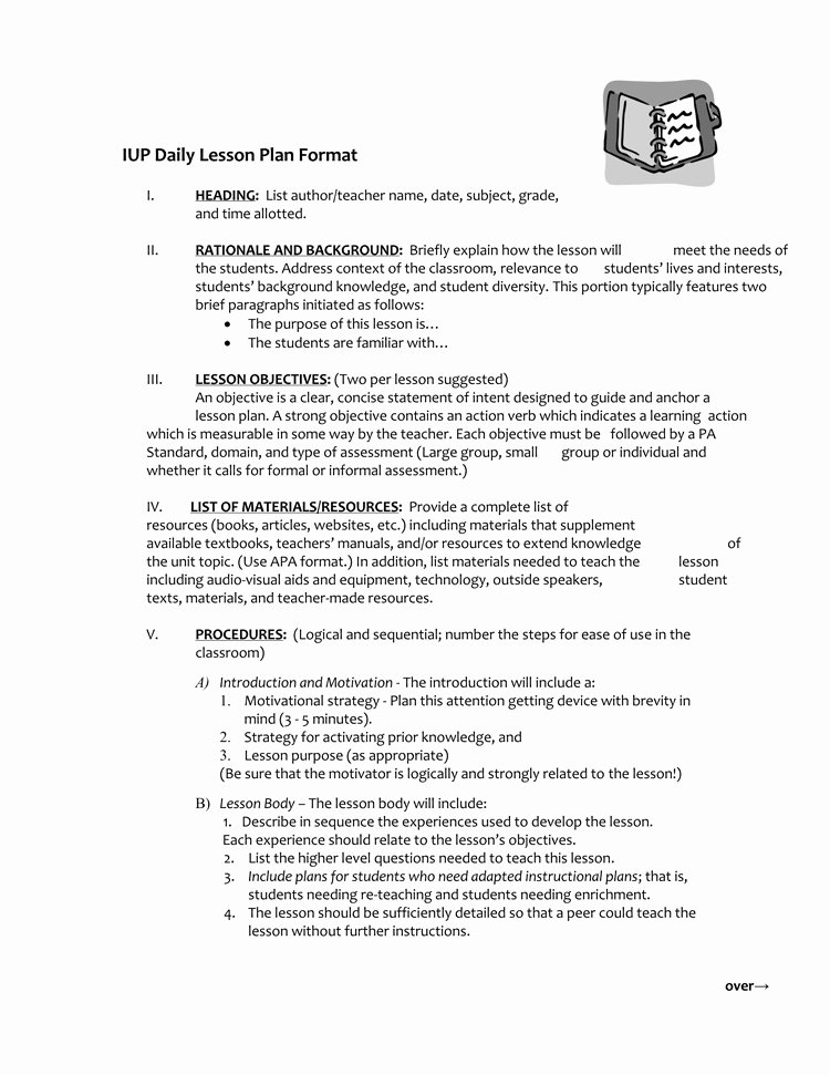 Daily Lesson Plan Template Doc Awesome 14 Free Daily Lesson Plan Templates for Teachers