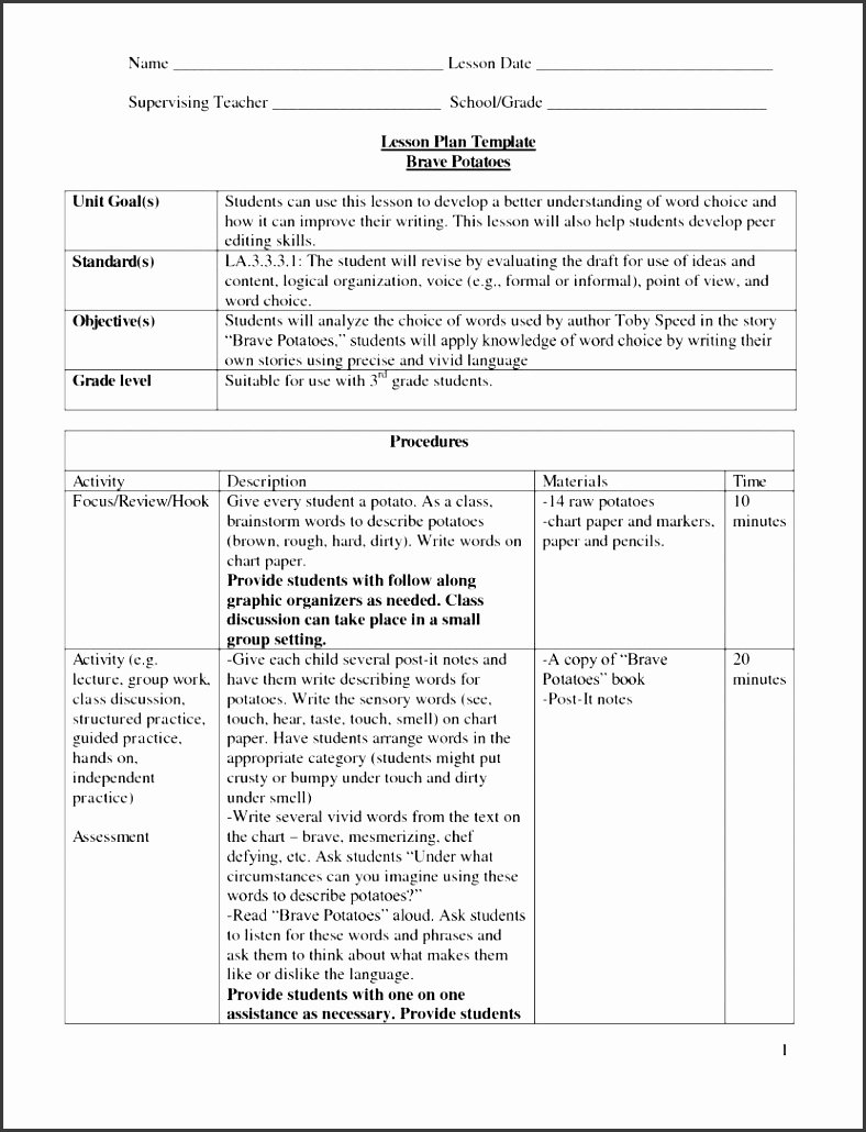 Daily Lesson Plan Template Doc Beautiful 4 Lesson Plan Checklist Template Downloadable
