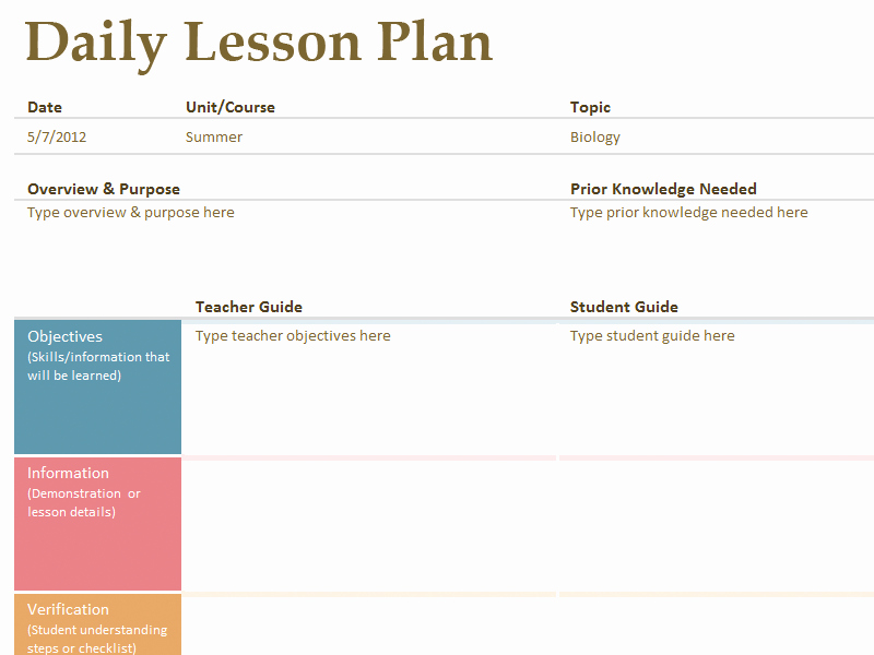 Daily Lesson Plan Template Doc Lovely Printable Lesson Plan Template Free to