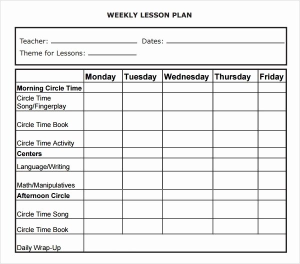 Daily Lesson Plan Template Doc Lovely Teacher Lesson Plan Template Excel – Teacher Planning