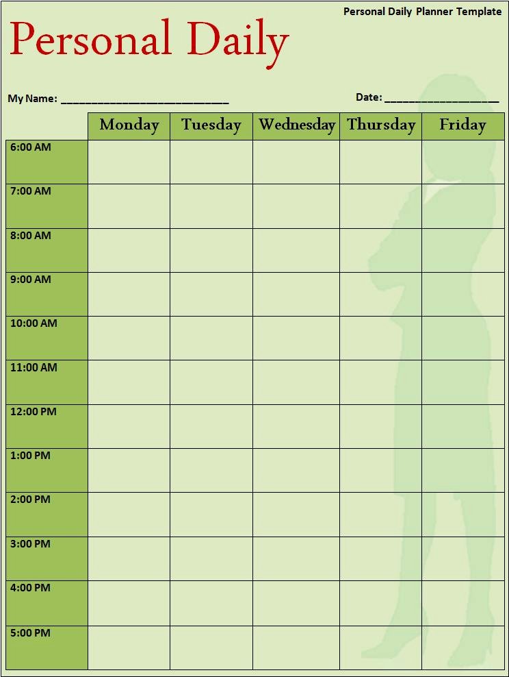 Daily Planner Excel Template Elegant Daily Planner Template