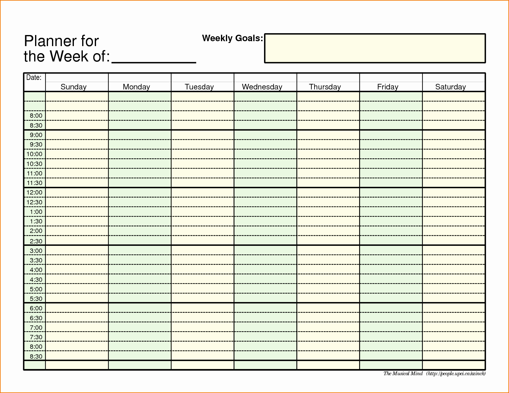 Daily Planner Excel Template Lovely 5 Weekly Planner Template Excel