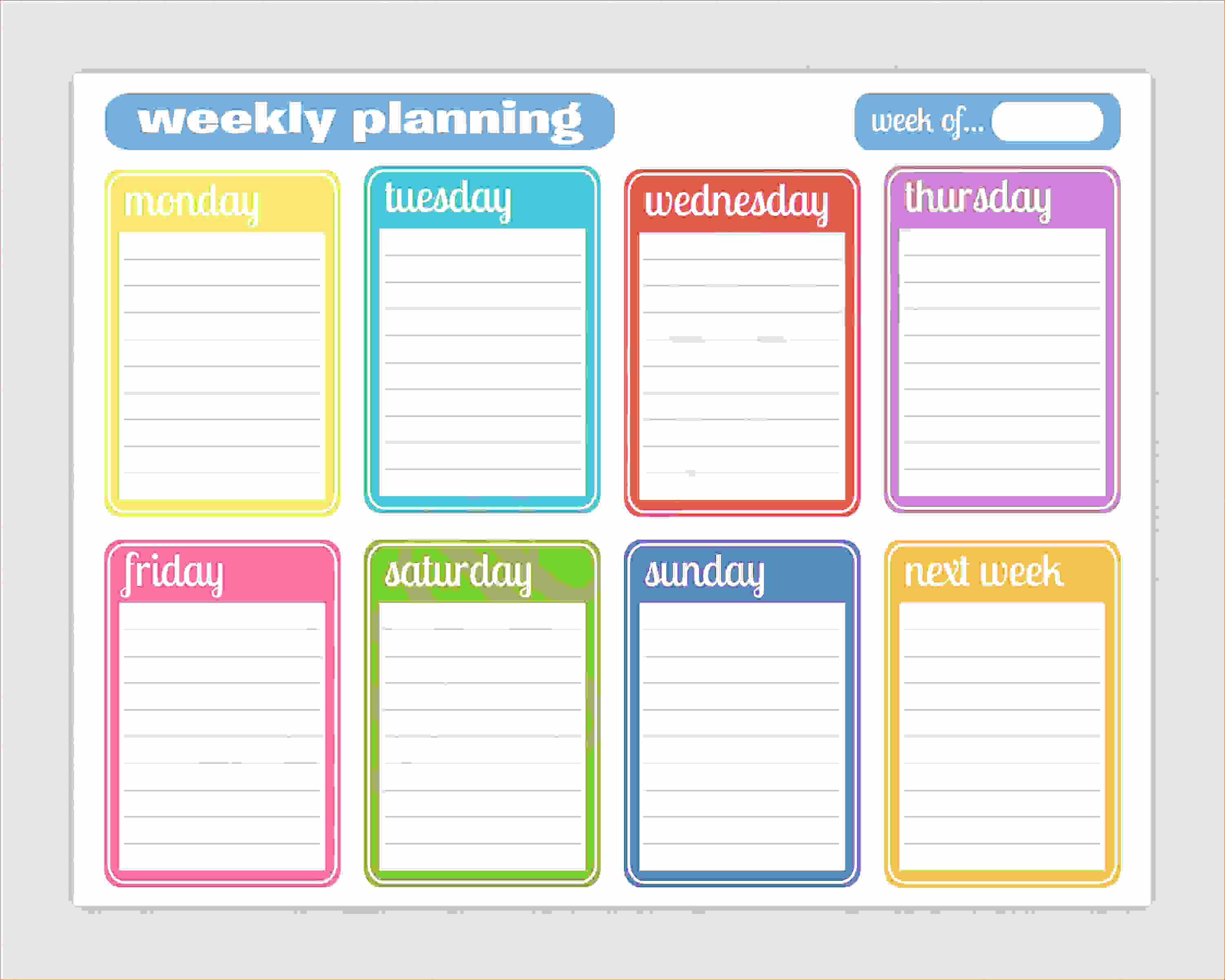 Daily Planner Free Template Excel