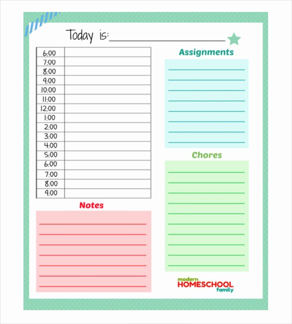 Daily Planner Template Word Fresh 31 Daily Planner Templates Pdf Doc