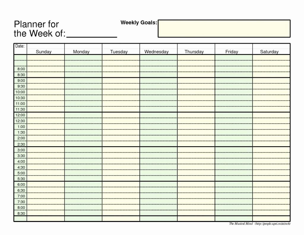 Daily Planner Template Word Fresh 7 Weekly Planner Templates Word Excel Pdf Templates