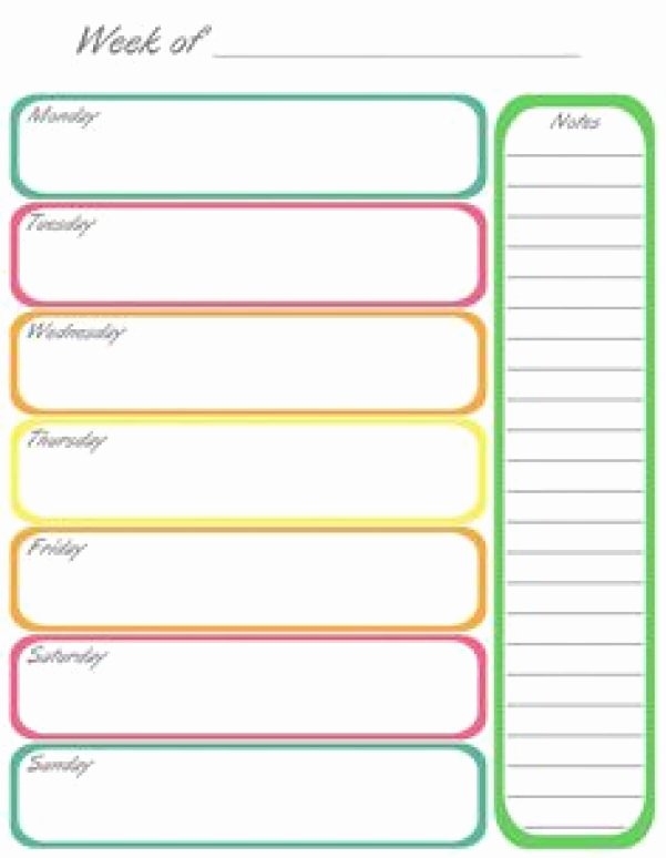 Daily Planner Template Word Lovely 5 Weekly Planner Templates Excel Pdf formats