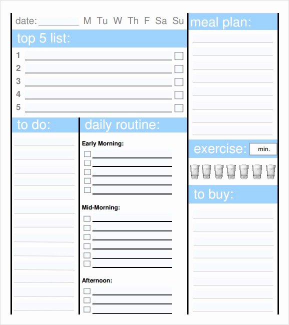 Daily Planner Template Word Lovely Daily Planner Template