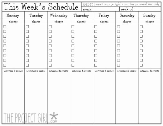 Daily Weekly Chore Chart Elegant Best 25 Weekly Chore Charts Ideas On Pinterest