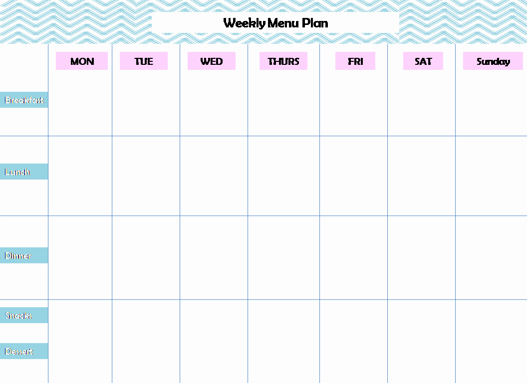 Day Planner Template Word Awesome Weekly Menu Template
