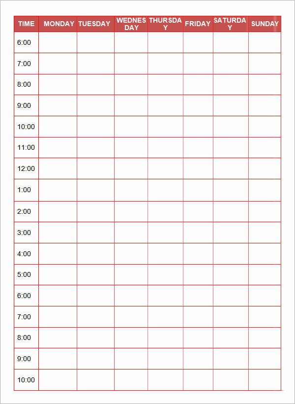 Day Planner Template Word Fresh Free 9 Free Printable Daily Planner Templates In Google