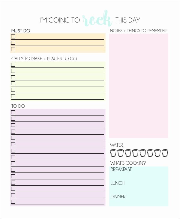Day Planner Template Word Lovely 13 Daily Planner Templates Free Sample Example format