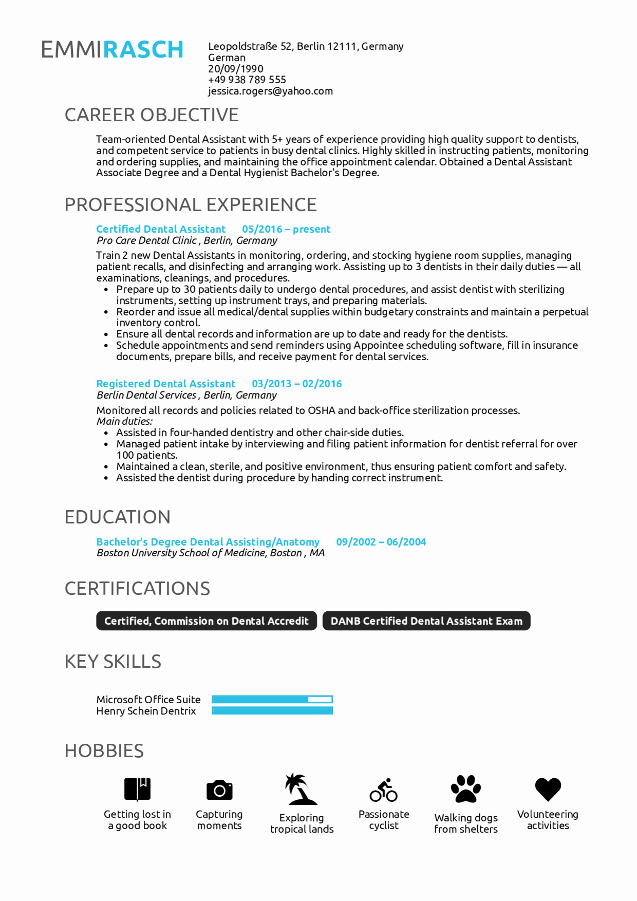 Dental assistant Student Resume Awesome Resume Examples by Real People Dental assistant Resume