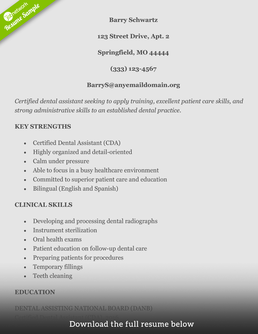 Dental assistant Student Resume Beautiful How to Build A Great Dental assistant Resume Examples