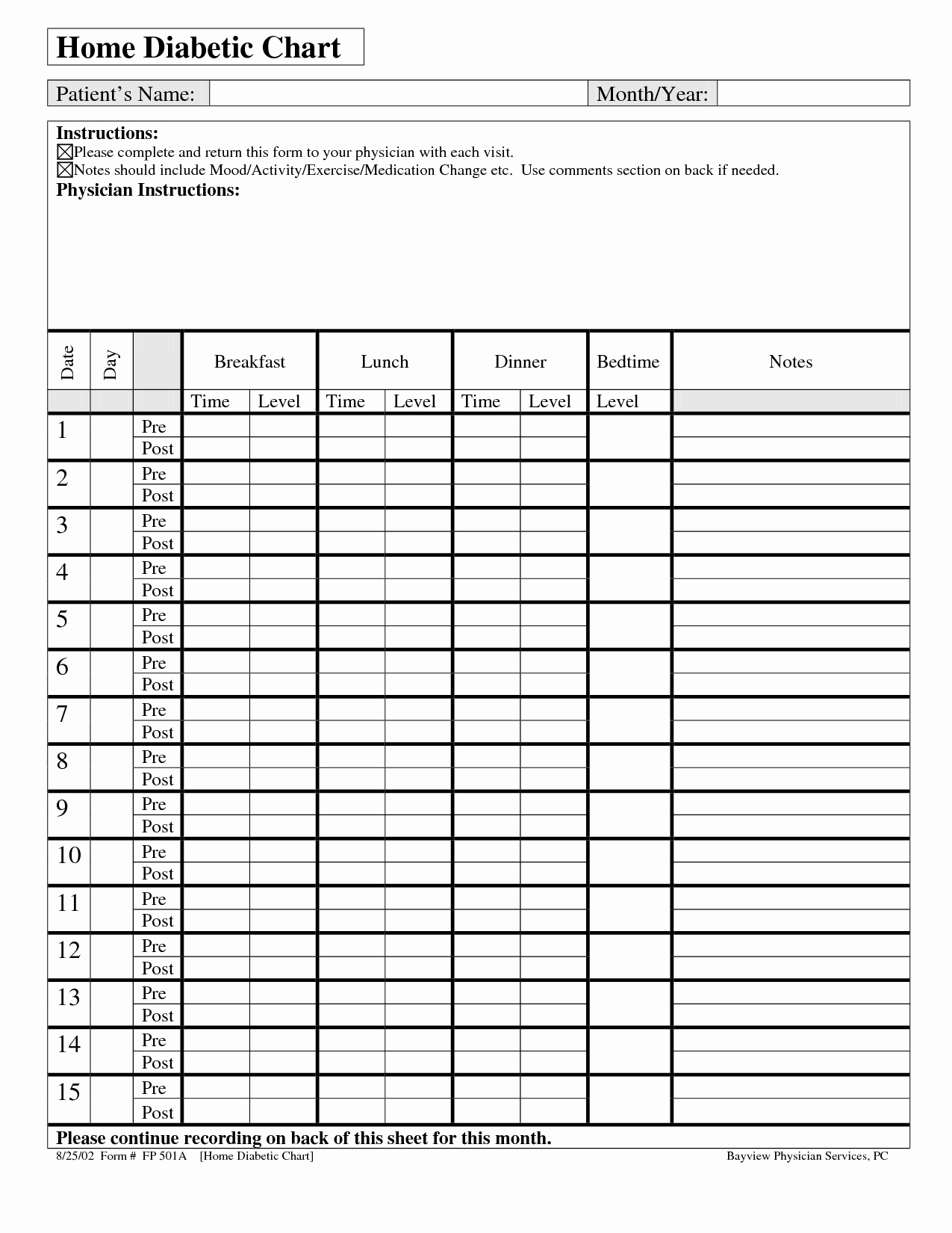 Diabetic Food Journal Template Awesome Insulin Log Template Home Diabetic Chart