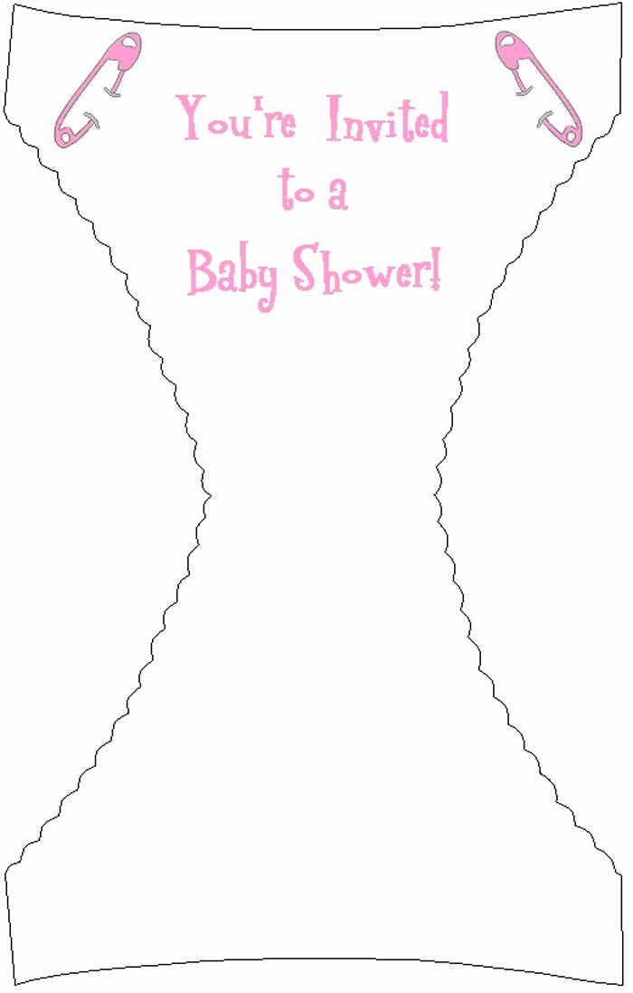 Diaper Baby Shower Invitation Template Unique Diaper Baby Shower Invitation Template for Girl