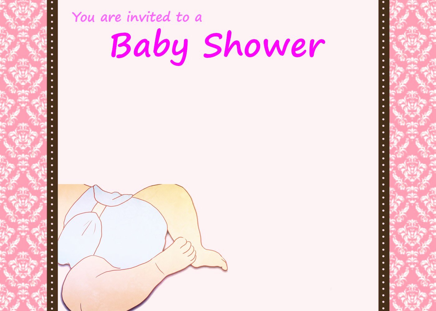 Diaper Baby Shower Invitation Template Unique Diaper Party Invitations