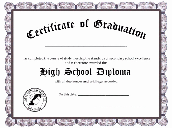 Diploma Templates Free Printable Unique Free High School Diploma Templates