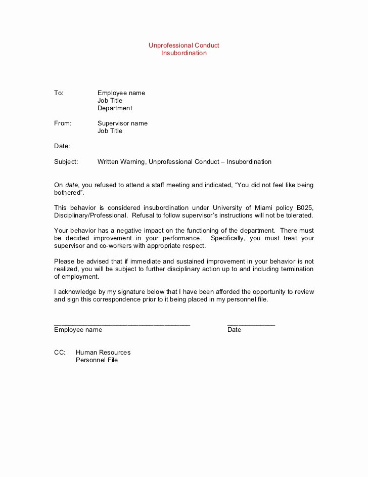 Disrespectful Employee Write Up Awesome Template Disciplinary Letter Amples Gables 2