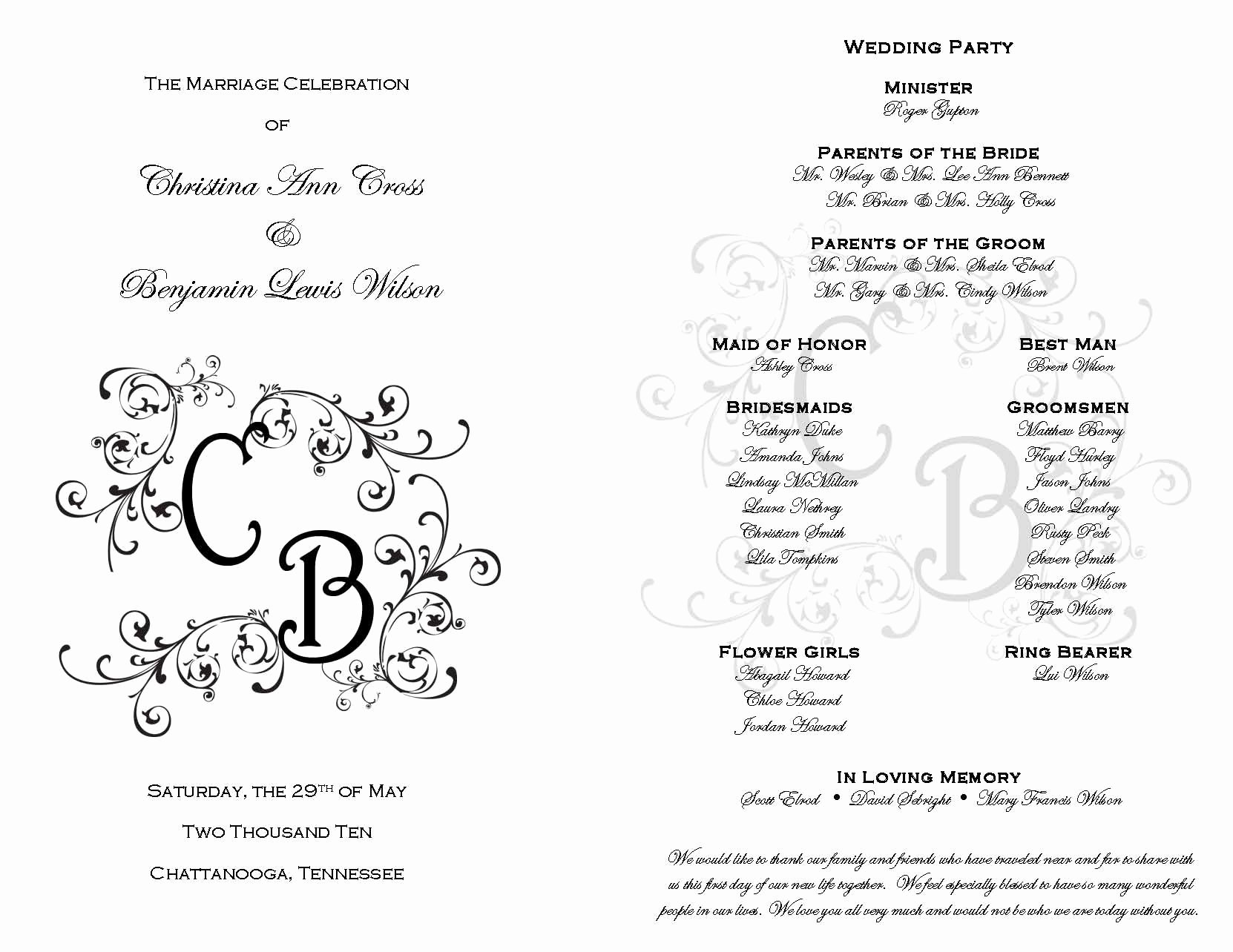 Diy Wedding Program Templates Free New Printable Wedding Programs On Pinterest