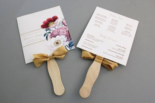 Diy Wedding Programs Template Free Lovely Diy Pretty Blooms Wedding Program Paddle Fan