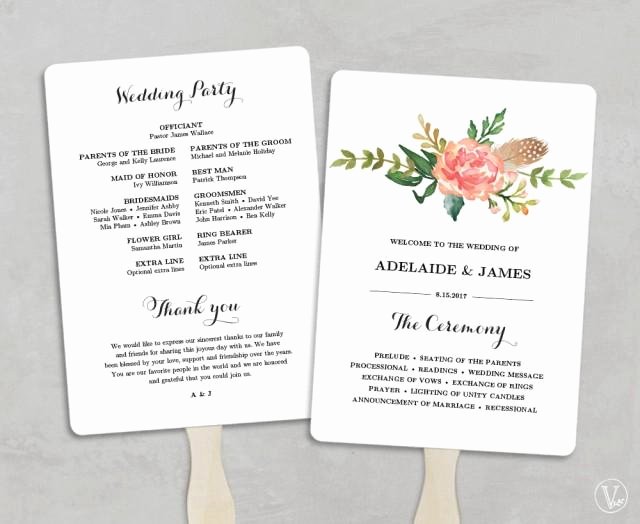 Diy Wedding Programs Templates Free Awesome Printable Wedding Program Template Fan Wedding Programs
