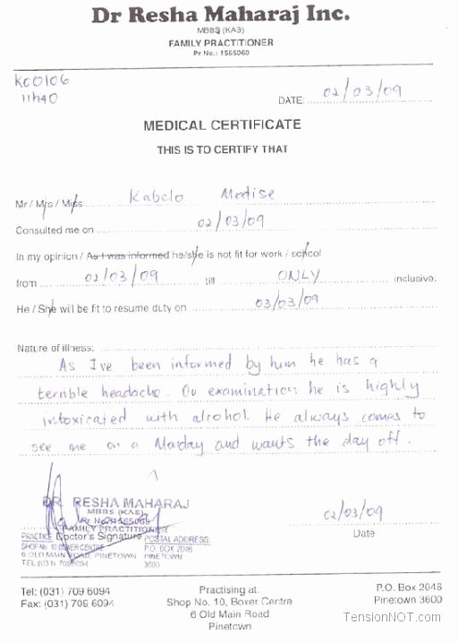 Doctors Sick Note Template Awesome Fake Doctors Note Template Free Doctor Excuse Pdf Sick
