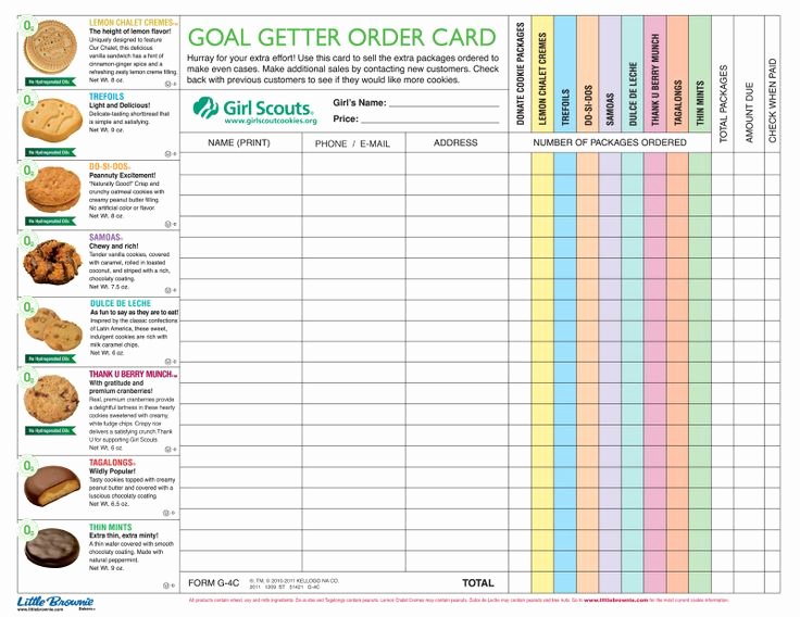 Door order form Template Awesome Girl Scout Cookie Sheet Printable