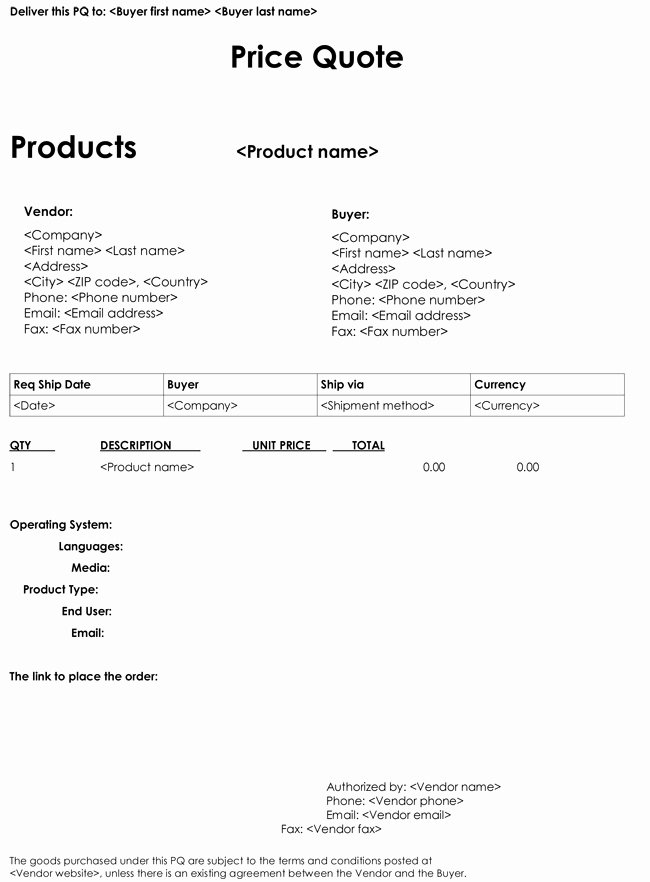 Door order form Template Beautiful 28 Free Quotation Templates Of Every Type Excel Word &amp; Pdf