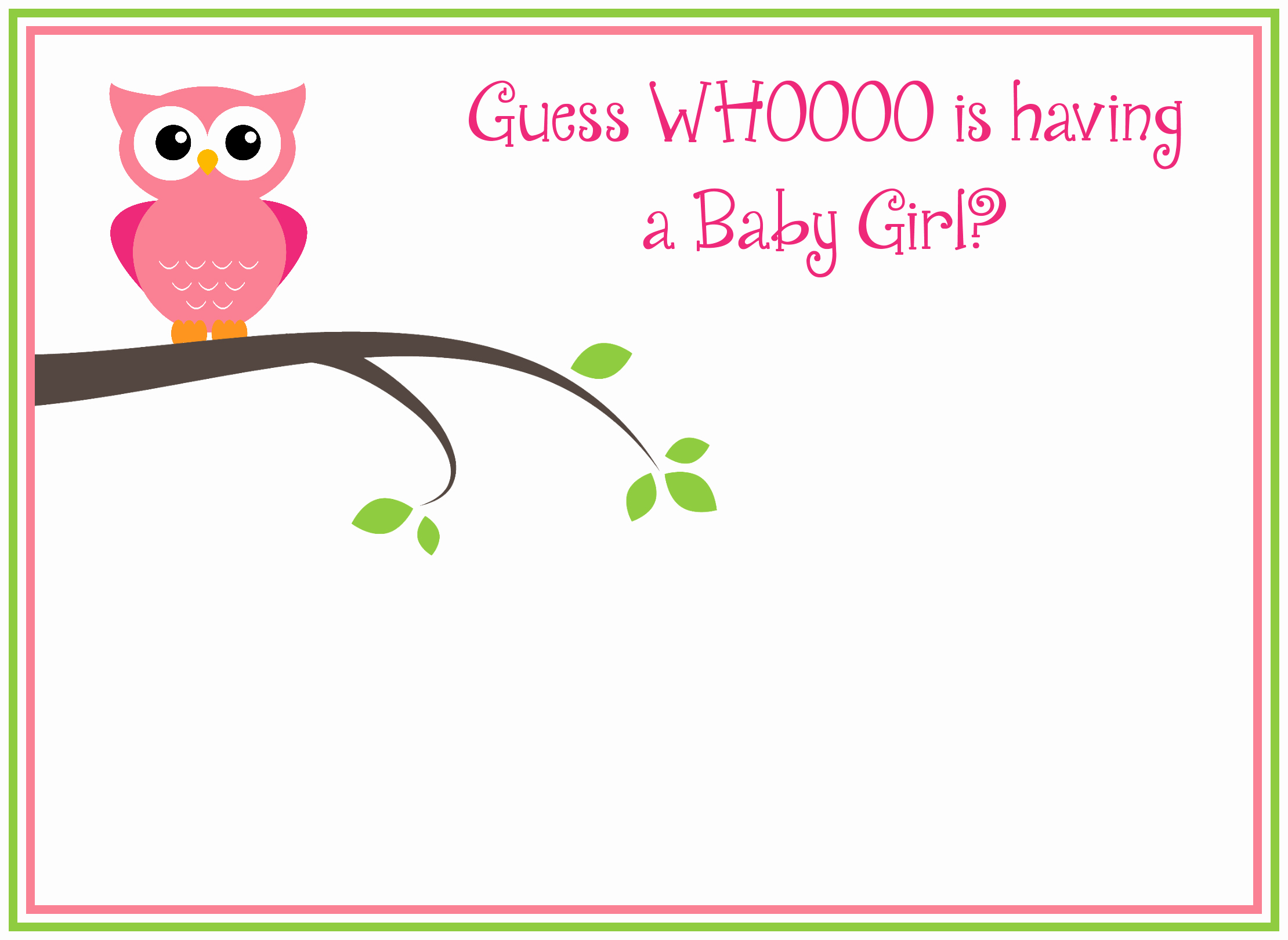 Downloadable Baby Shower Invitation Templates Lovely Free Printable Girl S Owl Baby Shower Invitations