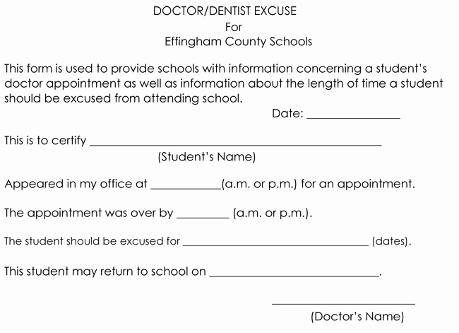 Dr Excuse for School Awesome Doctors Note Template 10 Professional Samples to Create
