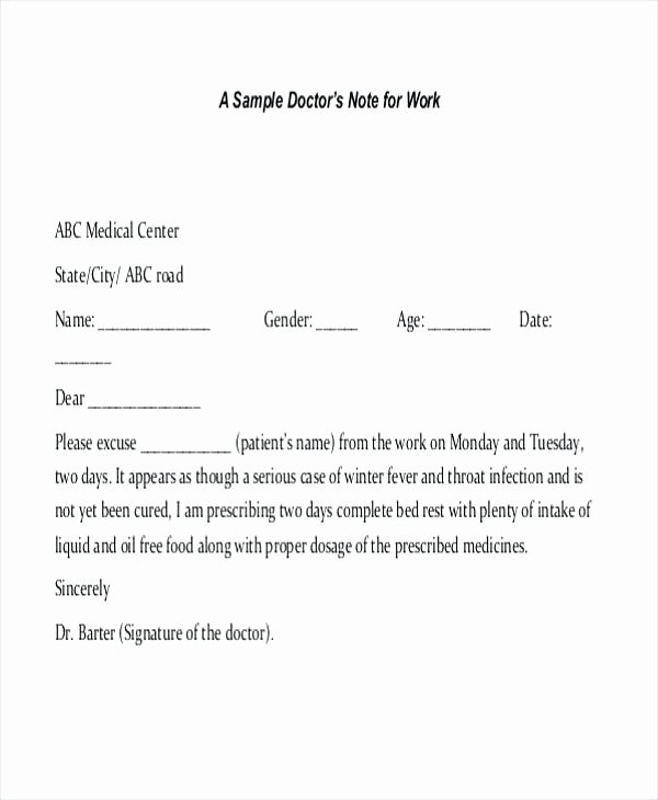 Dr Excuse for School Best Of Fake Doctors Note Template for Work or School Pdf