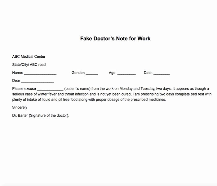 Dr Note Excuse From Work Inspirational 25 Free Printable Doctor Notes Templates for Work Updated