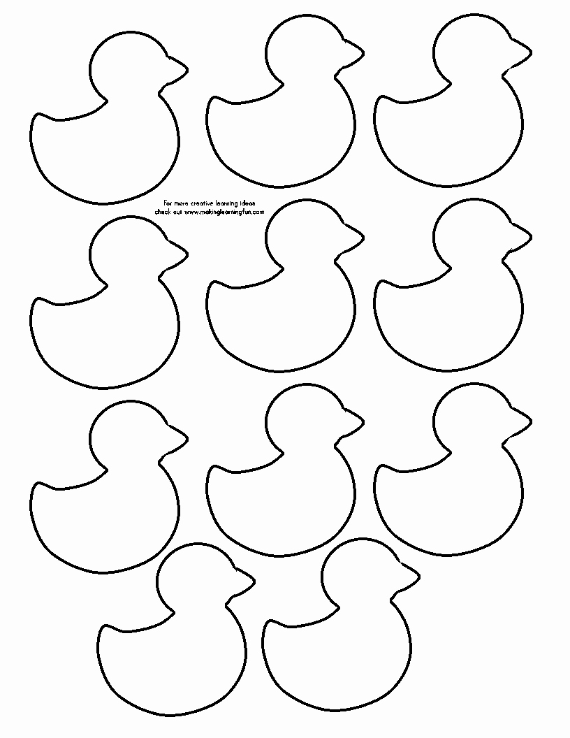 Duck Cut Out Shapes New Template Finger Plays